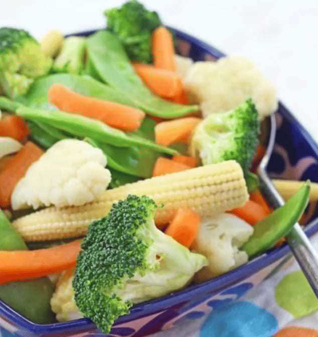 Steamed Vegetables.